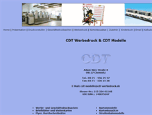 Tablet Screenshot of cdt-werbedruck.de
